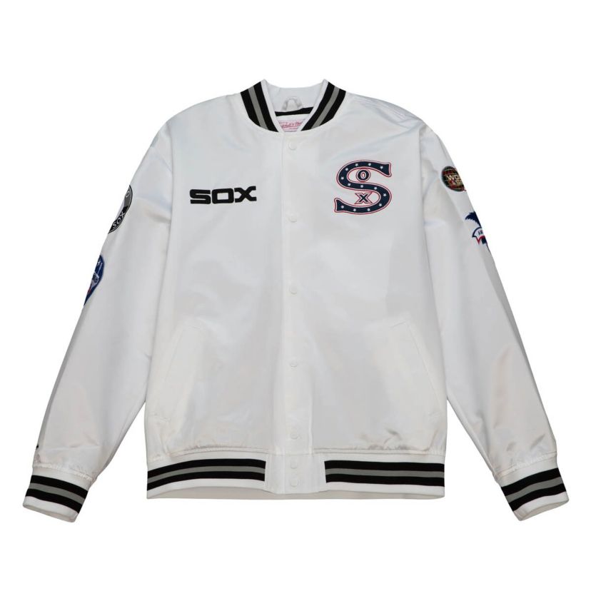 Chicago White Sox MLB Chicago Sox City Collection Satin Full-Snap Varsity Jacket