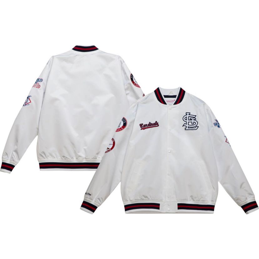 MLB St. Louis Cardinals City Collection Satin Full-Snap Varsity Jacket