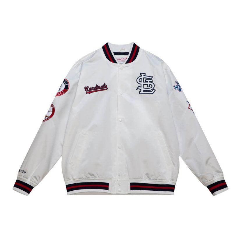 MLB St. Louis Cardinals City Collection Satin Full-Snap Varsity Jacket