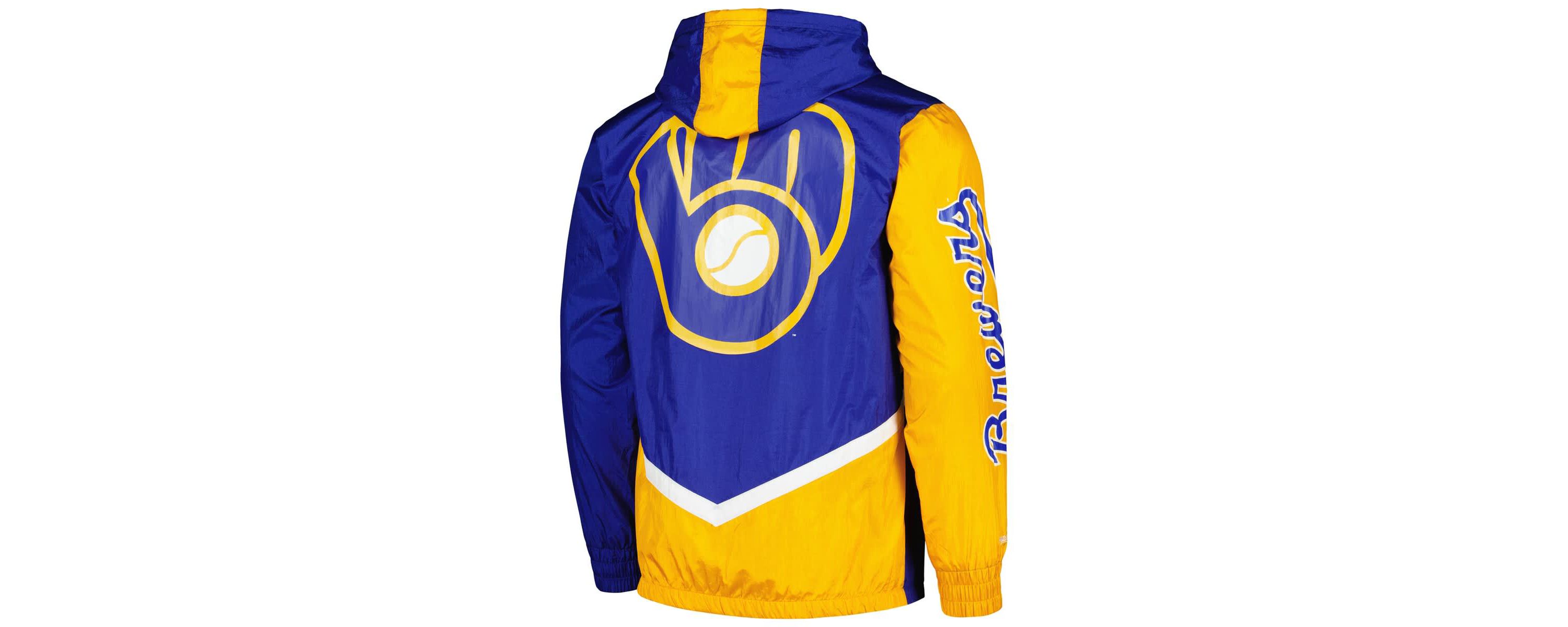 MLB Milwaukee Brewers Undeniable Full-Zip Hoodie Windbreaker Jacket