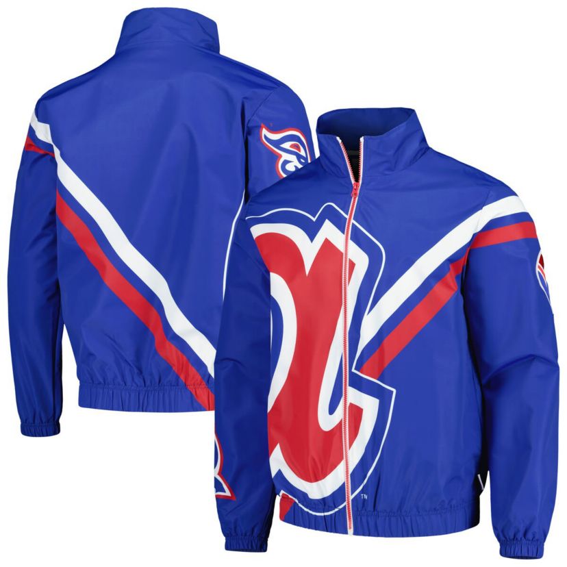 MLB Atlanta Braves Exploded Logo Warm Up Full-Zip Jacket