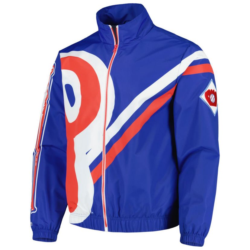 MLB Philadelphia Phillies Exploded Logo Warm Up Full-Zip Jacket