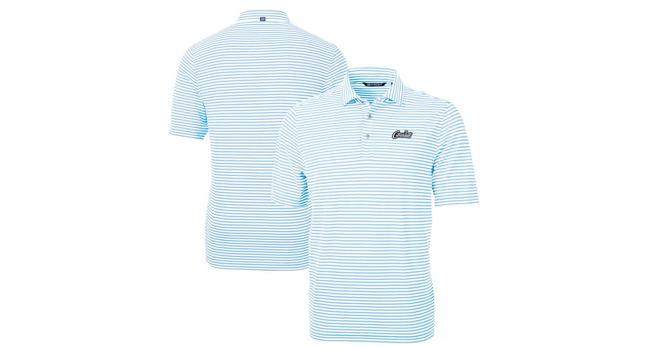 NCAA Light UCF Knights Citronaut Virtue Eco Pique Stripe Recycled Polo