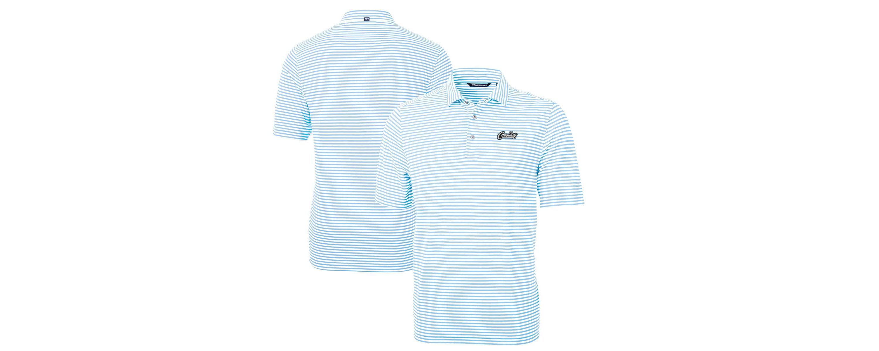 NCAA Light UCF Knights Citronaut Virtue Eco Pique Stripe Recycled Polo