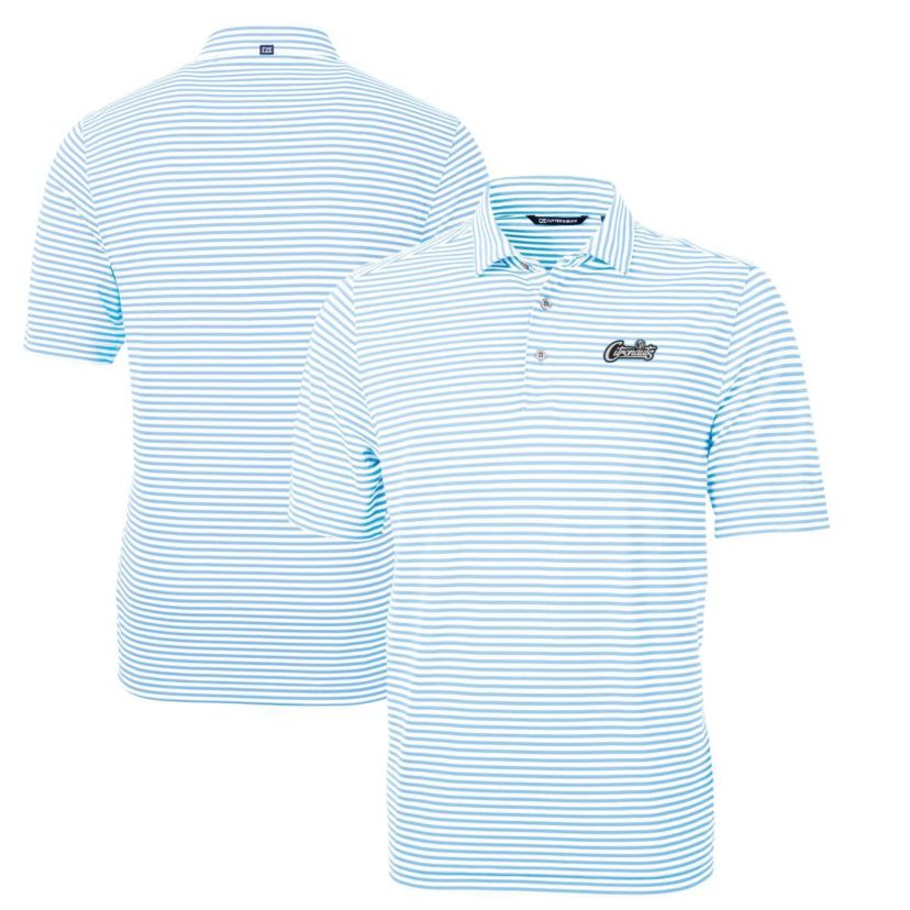 NCAA Light UCF Knights Citronaut Virtue Eco Pique Stripe Recycled Polo