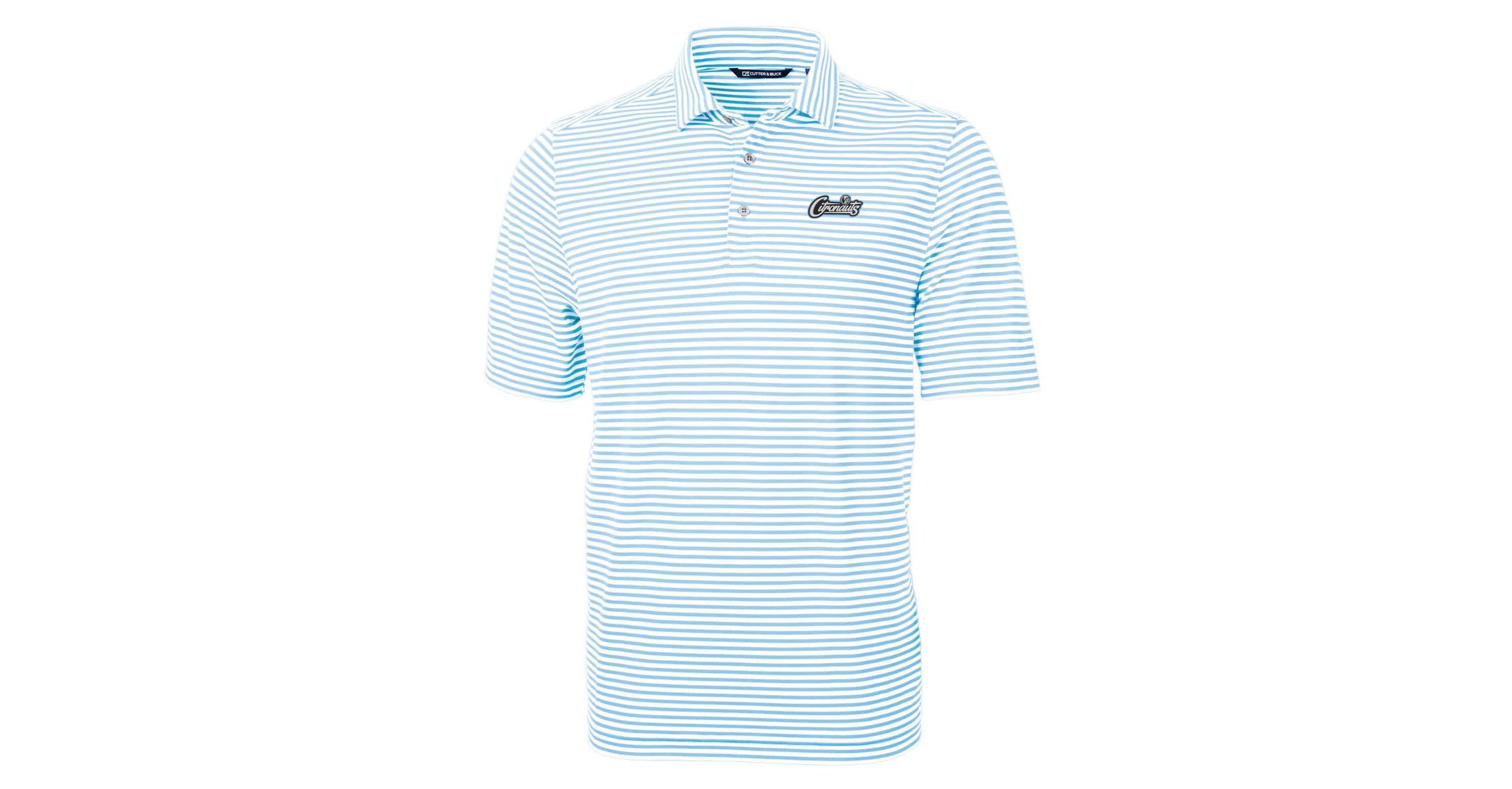 NCAA Light UCF Knights Citronaut Virtue Eco Pique Stripe Recycled Polo