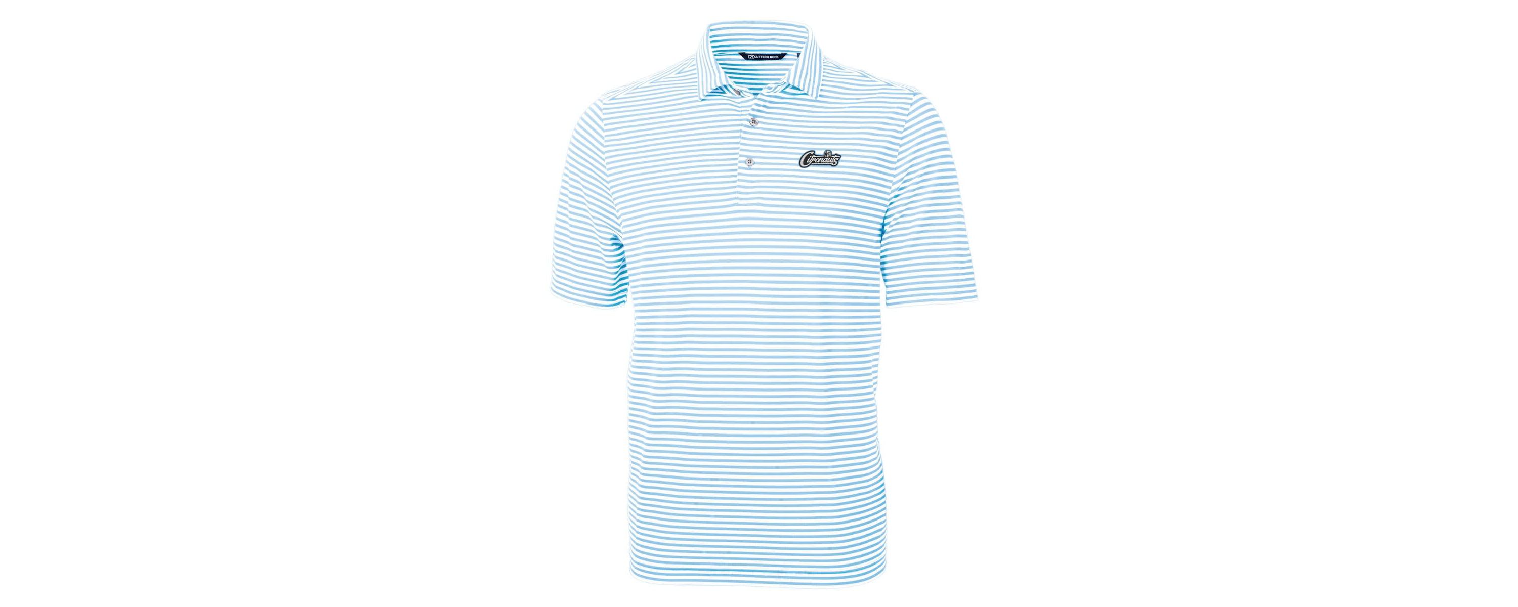 NCAA Light UCF Knights Citronaut Virtue Eco Pique Stripe Recycled Polo