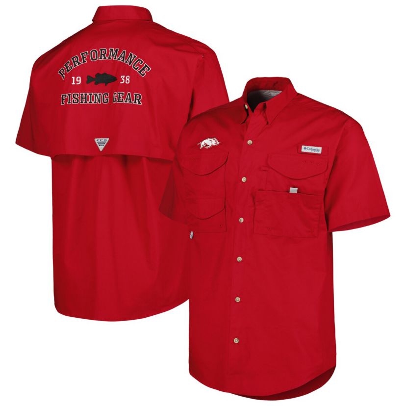 NCAA Arkansas Razorbacks Bonehead Button-Up Shirt