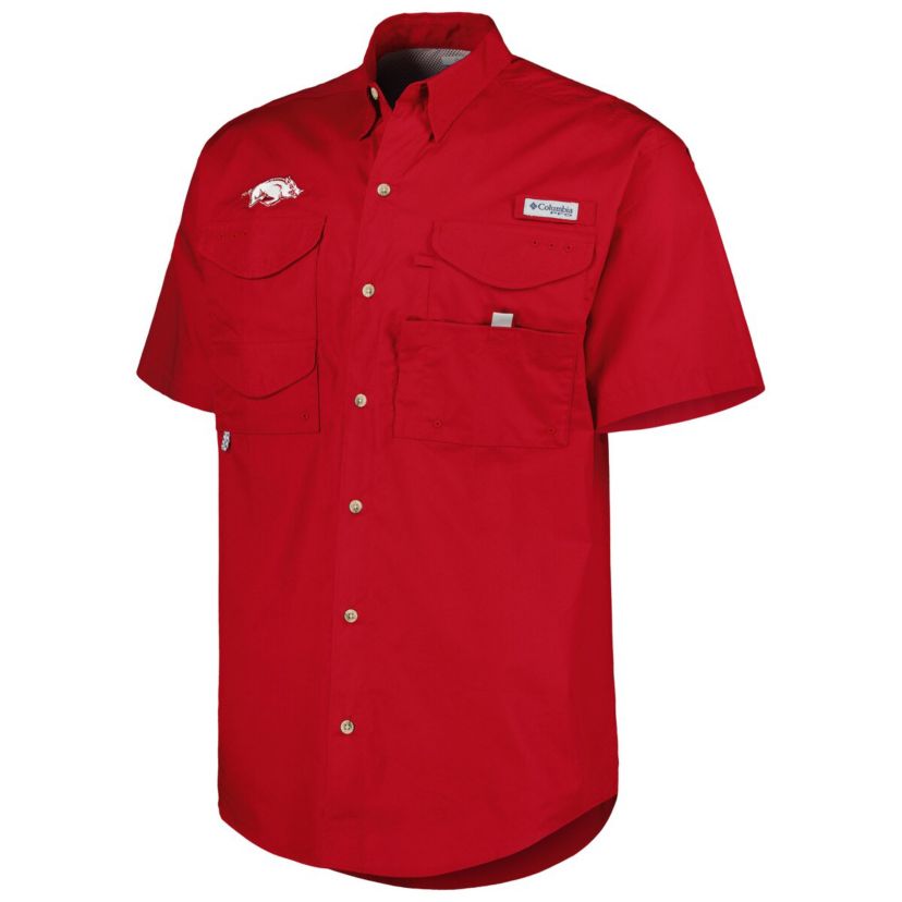 NCAA Arkansas Razorbacks Bonehead Button-Up Shirt