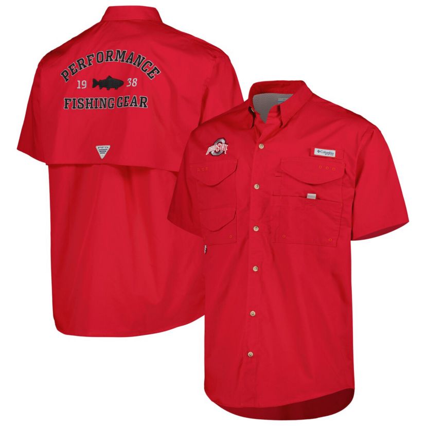 NCAA Ohio State Buckeyes Bonehead Button-Up Shirt