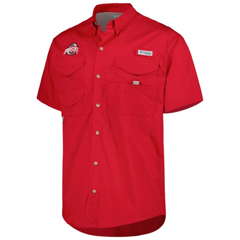 NCAA Ohio State Buckeyes Bonehead Button-Up Shirt