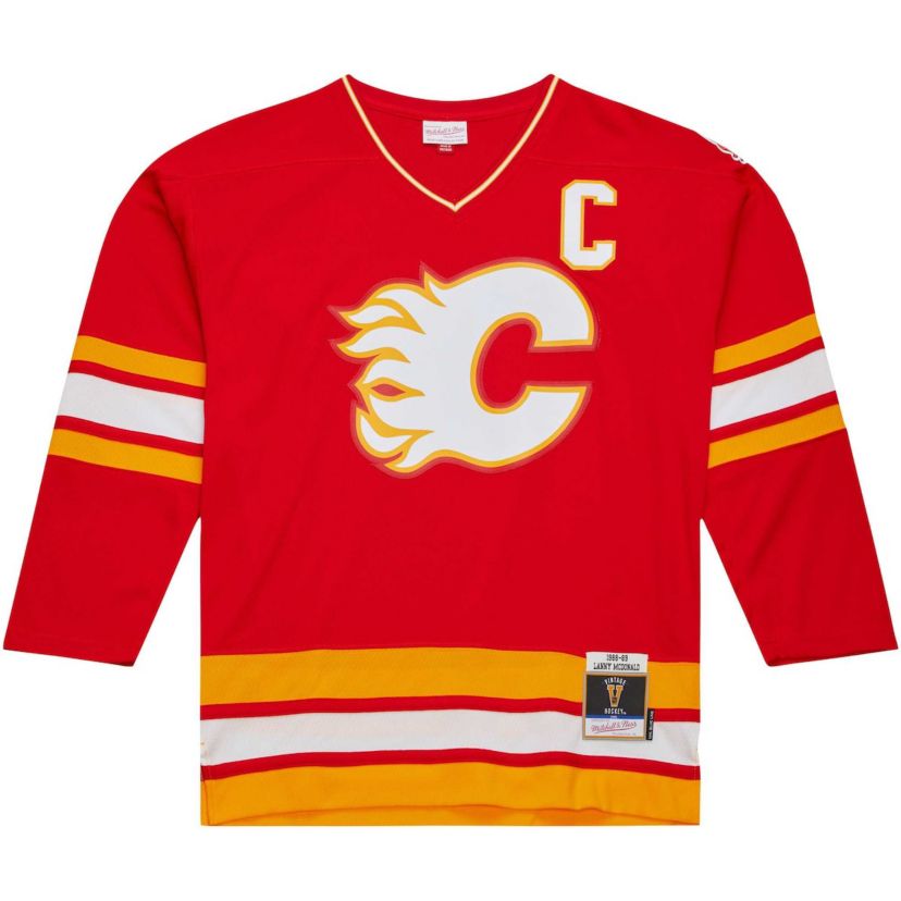 NHL Lanny McDonald Calgary Flames Captain Patch 1988/89 Line Player Jersey
