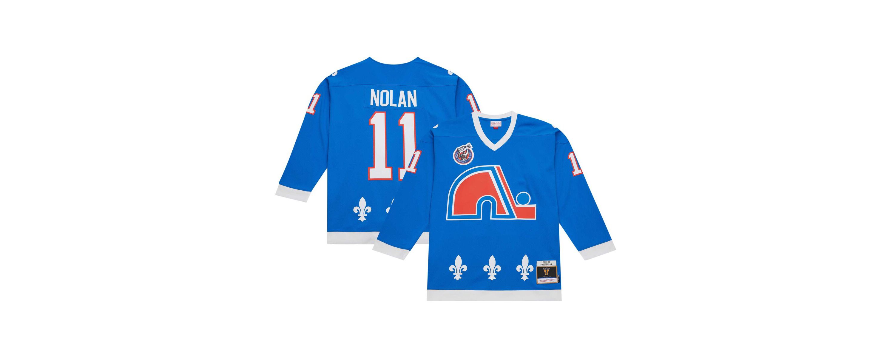 Vintage Hockey Owen Nolan Quebec Nordiques 1992/93 Line Player Jersey