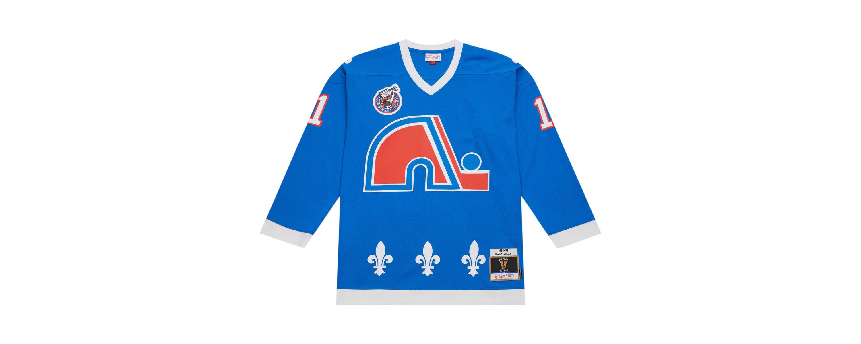 Vintage Hockey Owen Nolan Quebec Nordiques 1992/93 Line Player Jersey