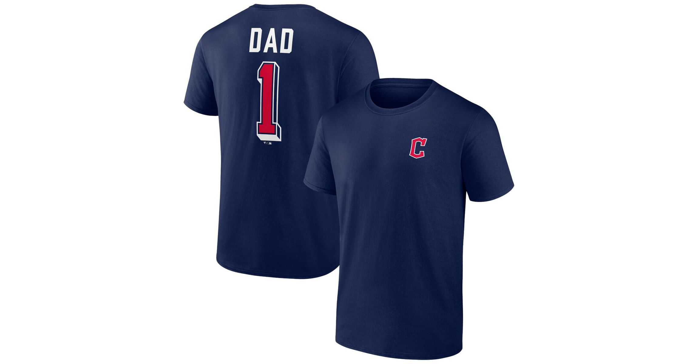 MLB Cleveland Guardians Number One Dad Team Logo T-Shirt