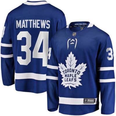 Men's NHL Fanatics Auston Matthews Toronto Maple Leafs Home Breakaway Jersey, Blue, 4XL