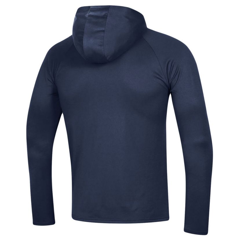 NCAA Under Armour Howard Bison 2023 Sideline Tech Hooded Raglan Long Sleeve T-Shirt