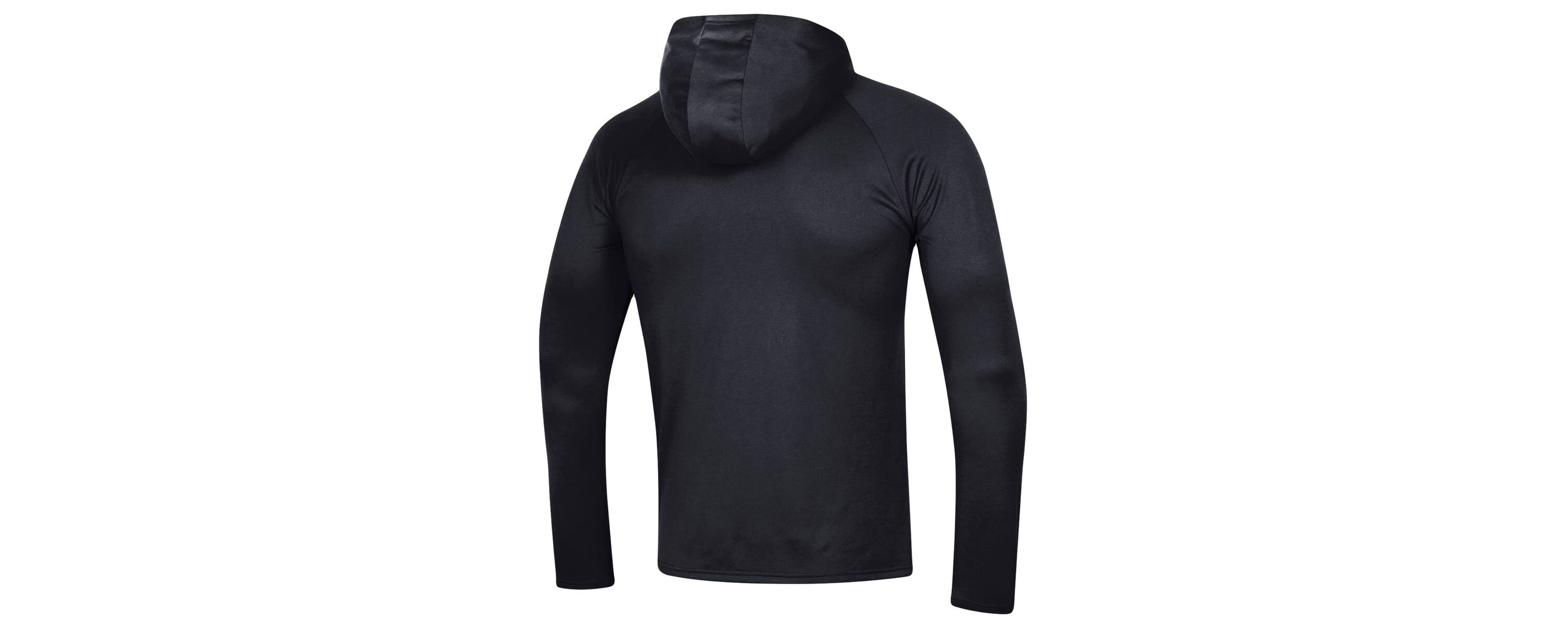 NCAA Under Armour Maryland Terrapins 2023 Sideline Tech Hooded Raglan Long Sleeve T-Shirt