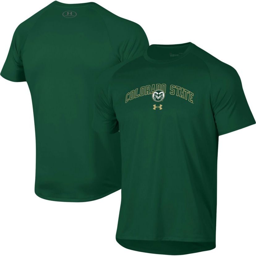NCAA Under Armour Colorado State Rams 2023 Sideline Performance Raglan T-Shirt
