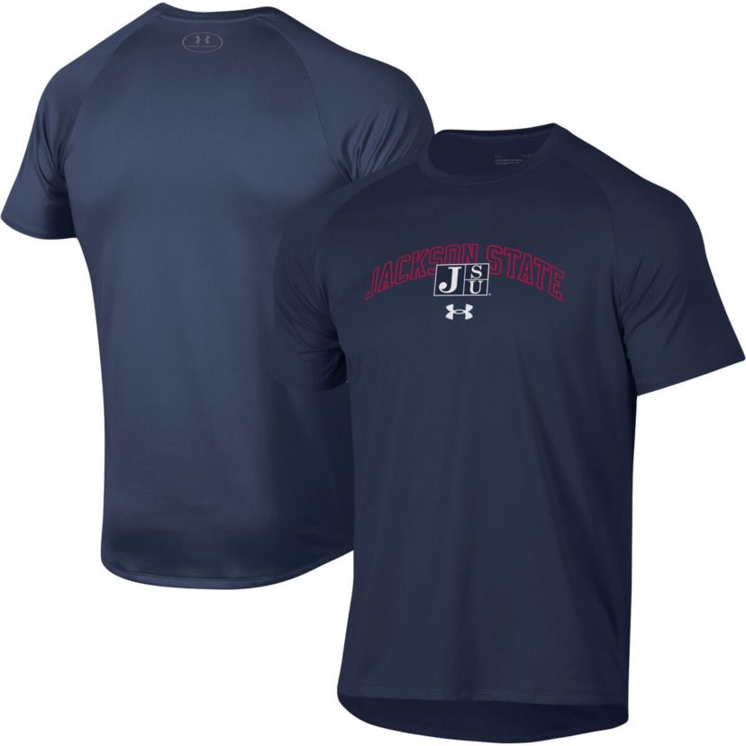 NCAA Under Armour Jackson State Tigers 2023 Sideline Performance Raglan T-Shirt