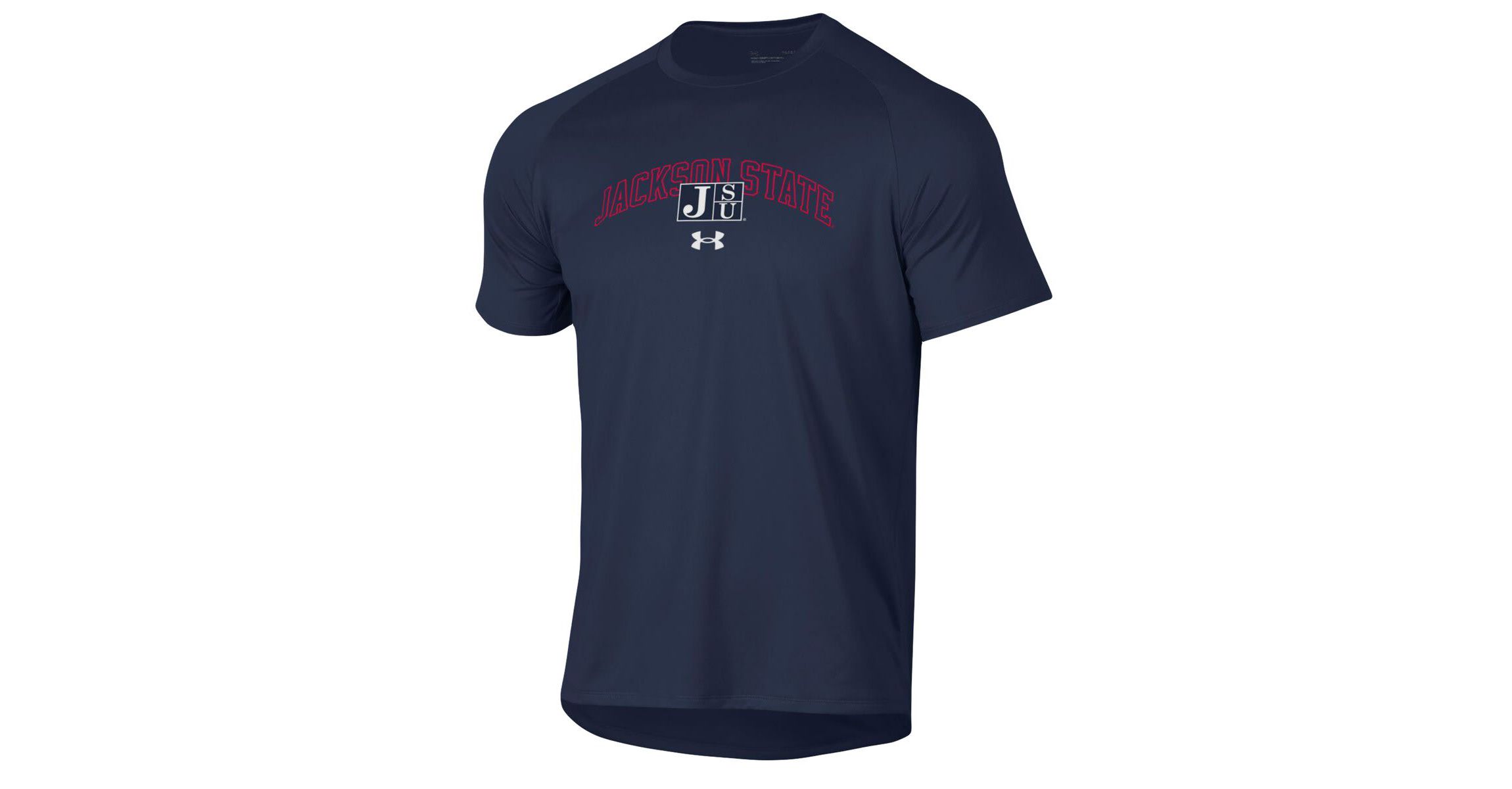 NCAA Under Armour Jackson State Tigers 2023 Sideline Performance Raglan T-Shirt