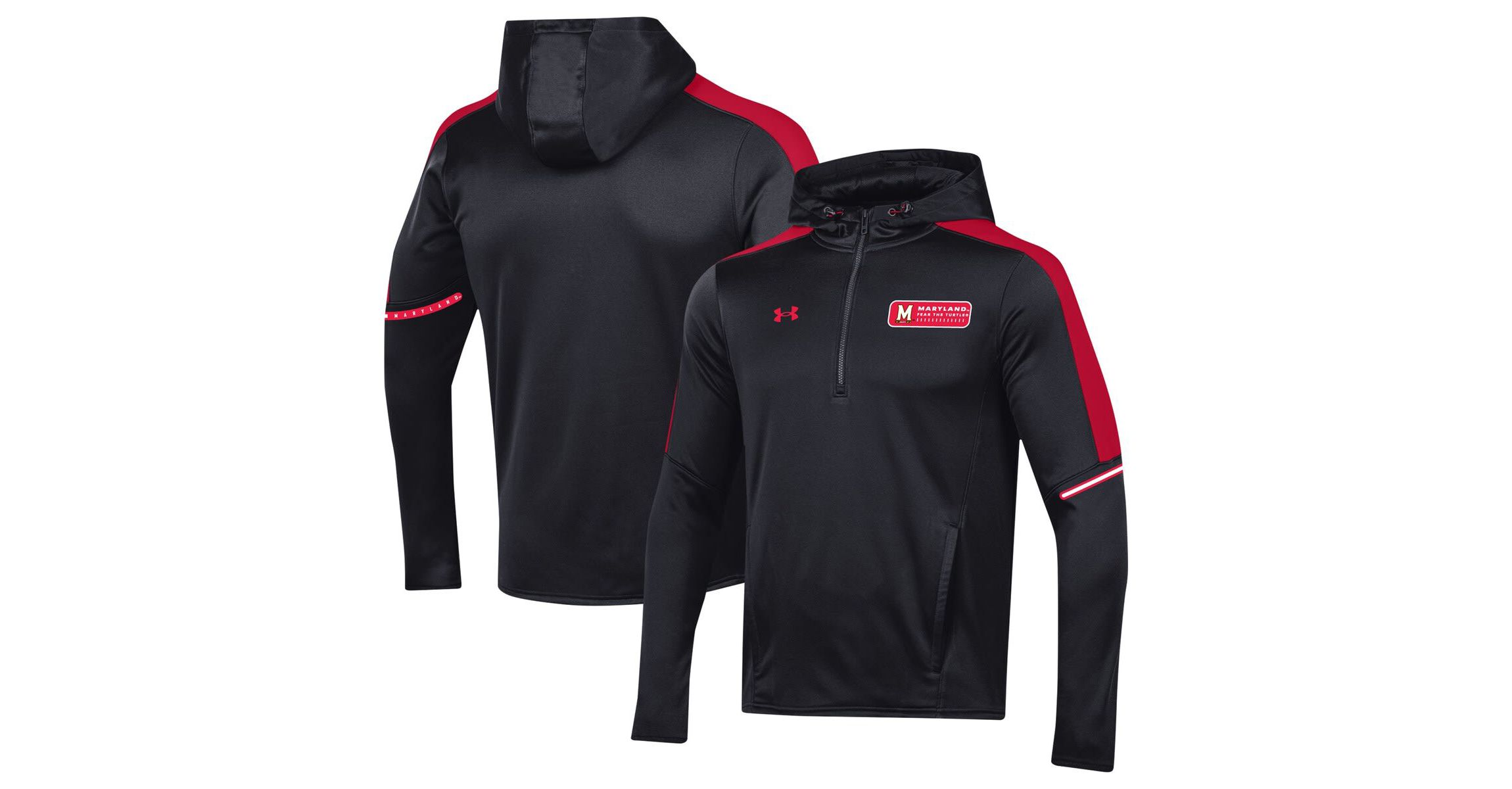 NCAA Under Armour Maryland Terrapins 2023 Sideline Quarter-Zip Hoodie