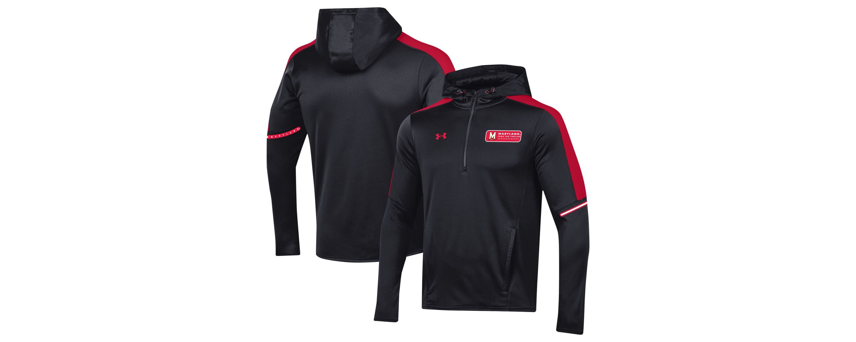NCAA Under Armour Maryland Terrapins 2023 Sideline Quarter-Zip Hoodie