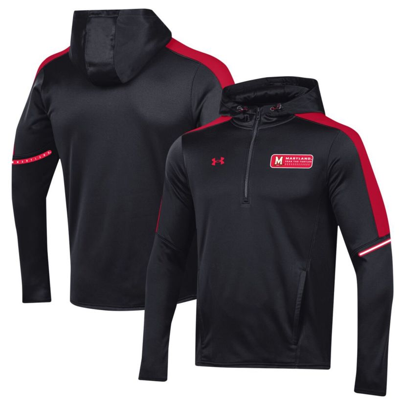 NCAA Under Armour Maryland Terrapins 2023 Sideline Quarter-Zip Hoodie