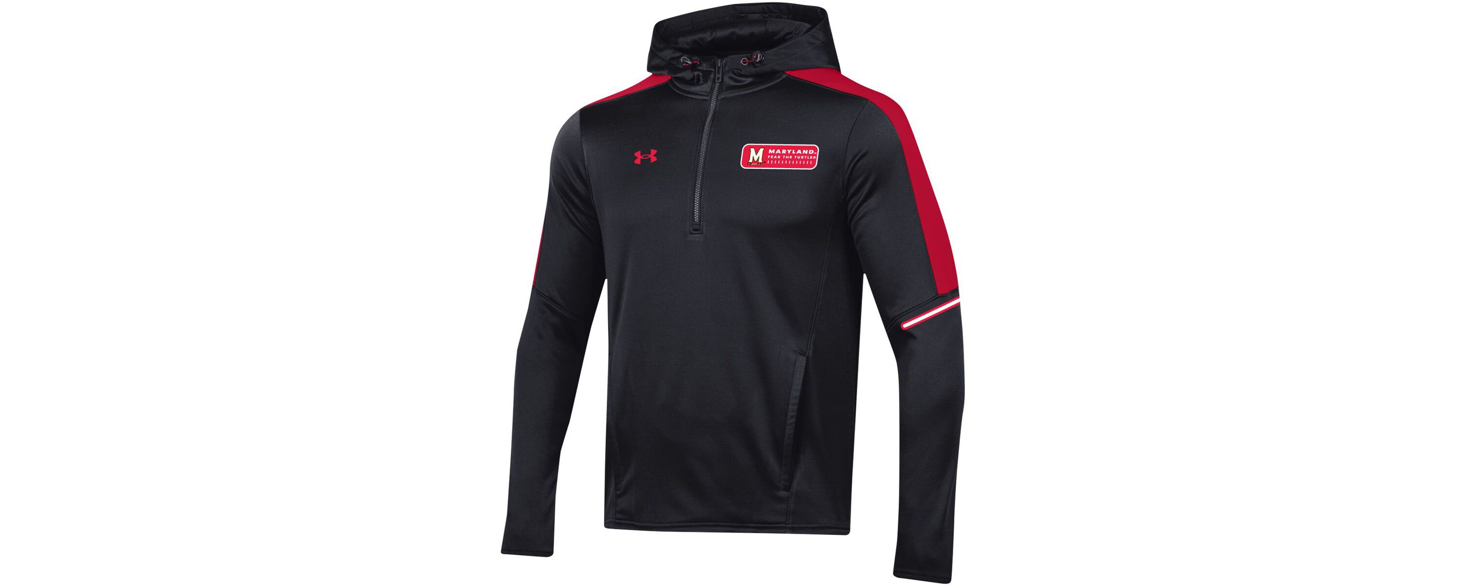 NCAA Under Armour Maryland Terrapins 2023 Sideline Quarter-Zip Hoodie