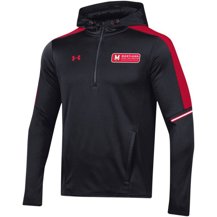 NCAA Under Armour Maryland Terrapins 2023 Sideline Quarter-Zip Hoodie