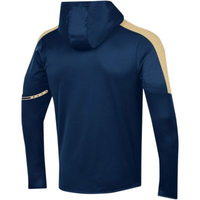 Navy Midshipmen NCAA Under Armour 2023 Sideline Quarter-Zip Hoodie