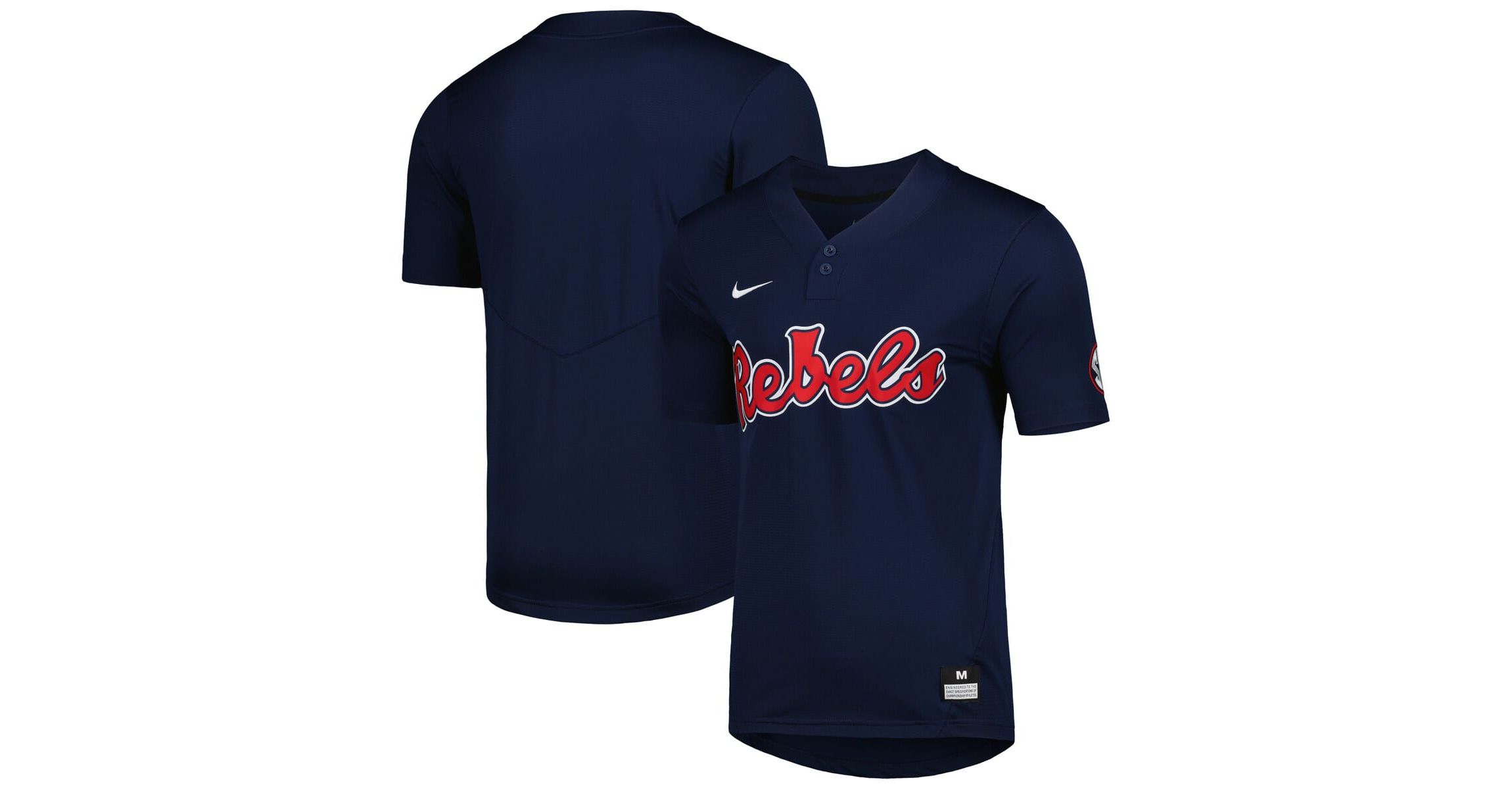 NCAA Nike Ole Miss Rebels 2-Button Replica Baseball Jersey
