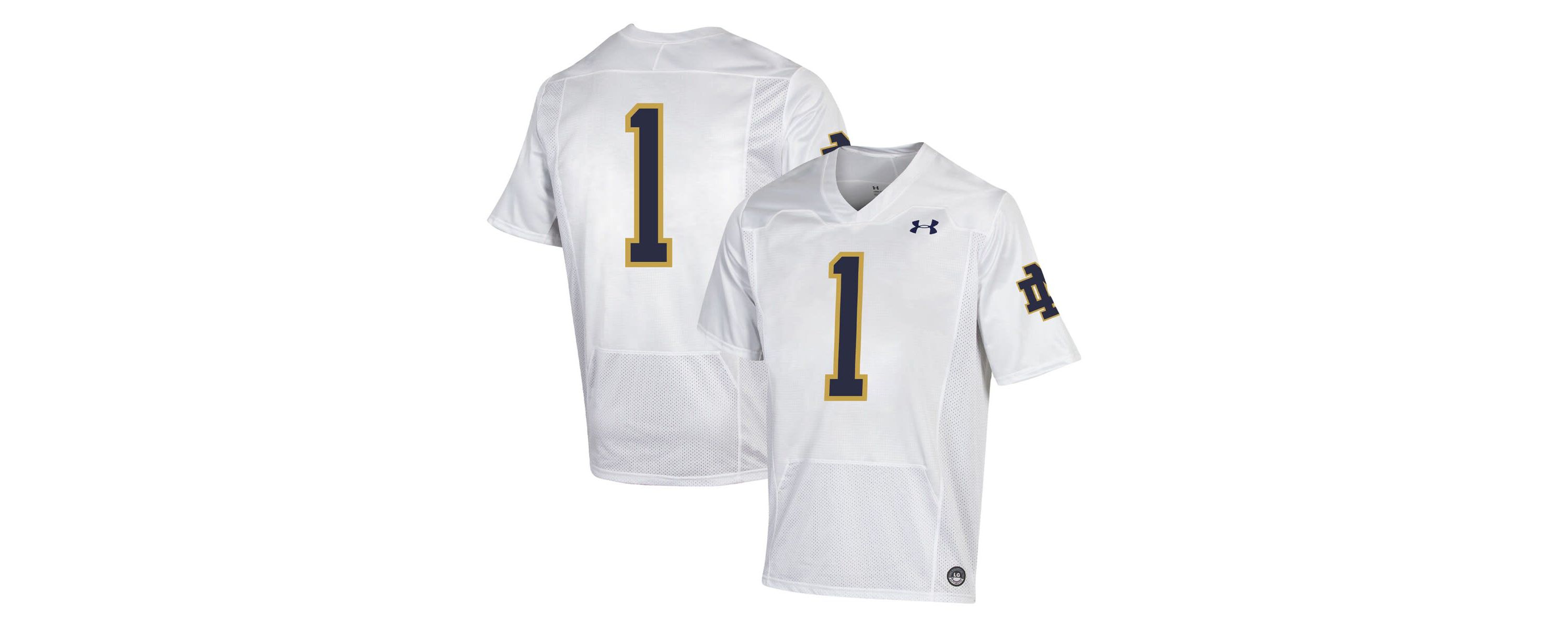 NCAA Under Armour #1 Notre Dame Fighting Irish Premiere Football Jersey