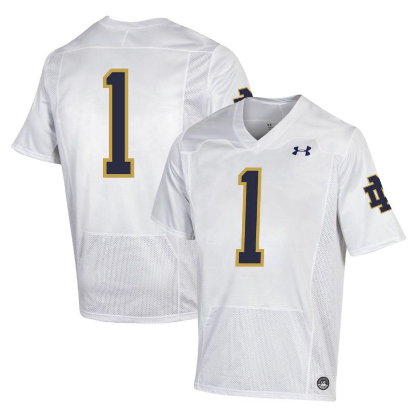 NCAA Under Armour #1 Notre Dame Fighting Irish Premiere Football Jersey