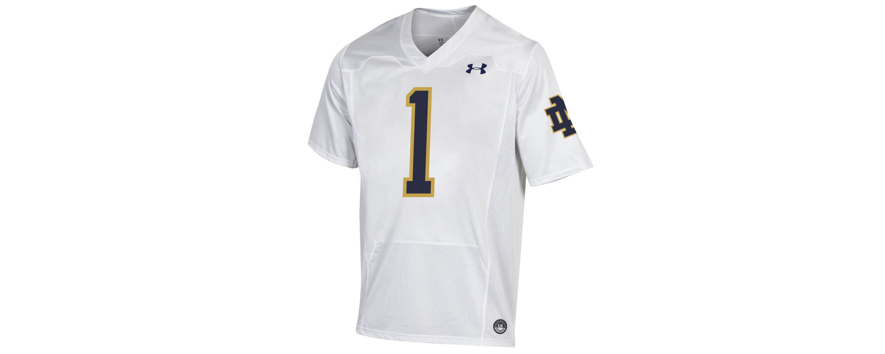 NCAA Under Armour #1 Notre Dame Fighting Irish Premiere Football Jersey