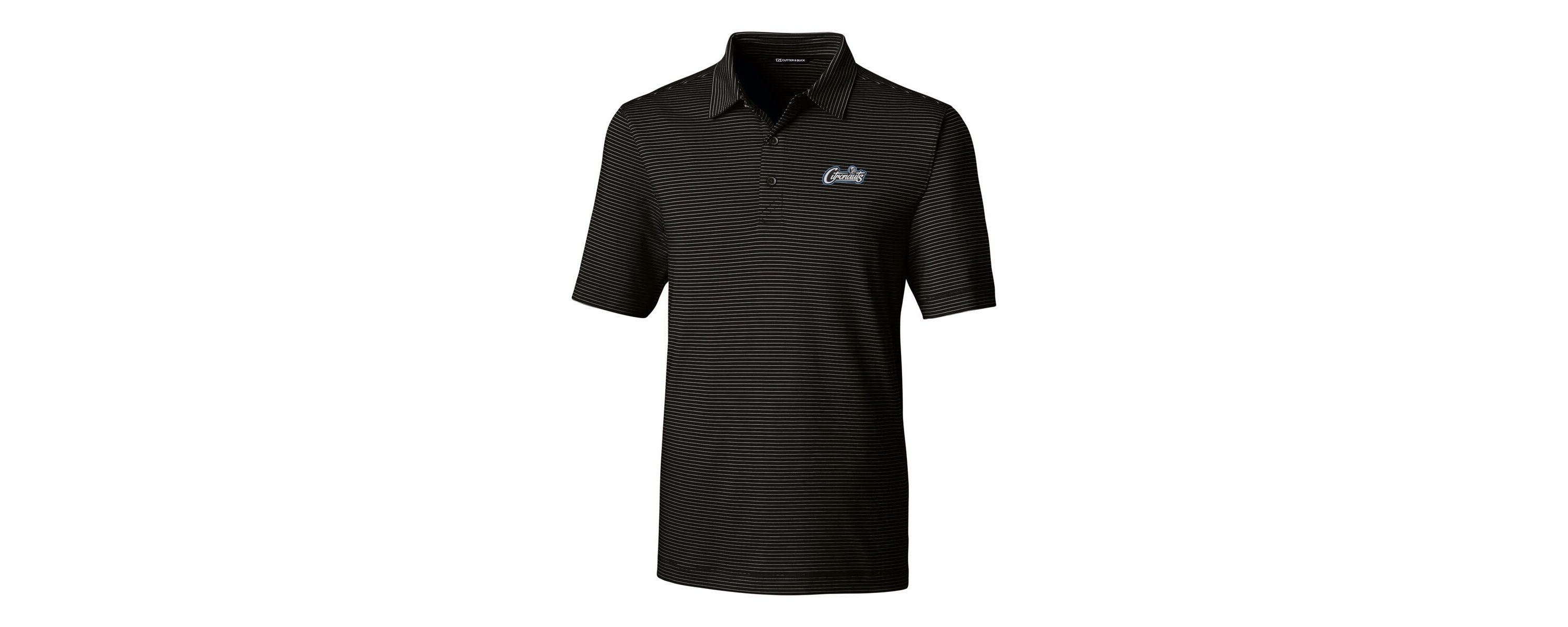 NCAA UCF Knights Citronaut Logo Big & Tall DryTec Forge Pencil Stripe Stretch Polo