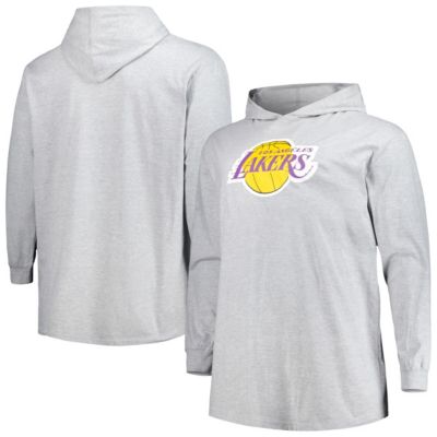 Men's NBA Fanatics Los Angeles Lakers Big & Tall Pullover Hoodie, Gray, 2XL Big