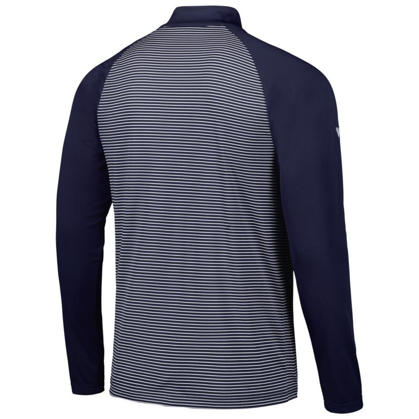 MLB New York Yankees Charter Striped Raglan Quarter-Zip Top