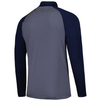 MLB Atlanta Braves Charter Striped Raglan Quarter-Zip Top