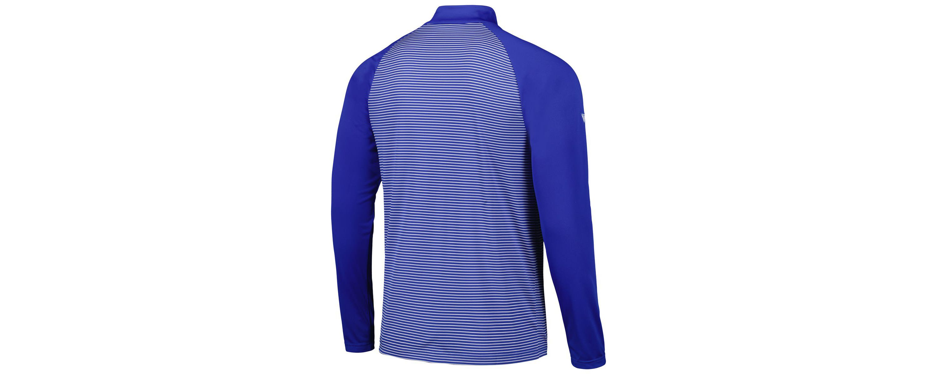 MLB New York Mets Charter Striped Raglan Quarter-Zip Top