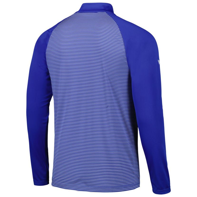 MLB New York Mets Charter Striped Raglan Quarter-Zip Top