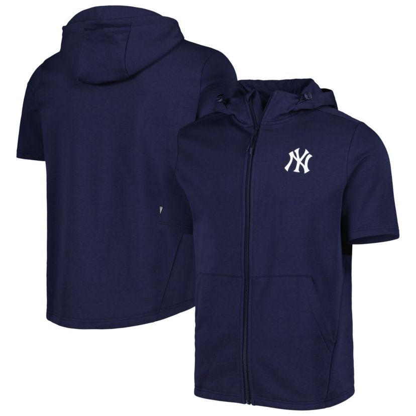 MLB New York Yankees Recruit Full-Zip Short Sleeve Hoodie