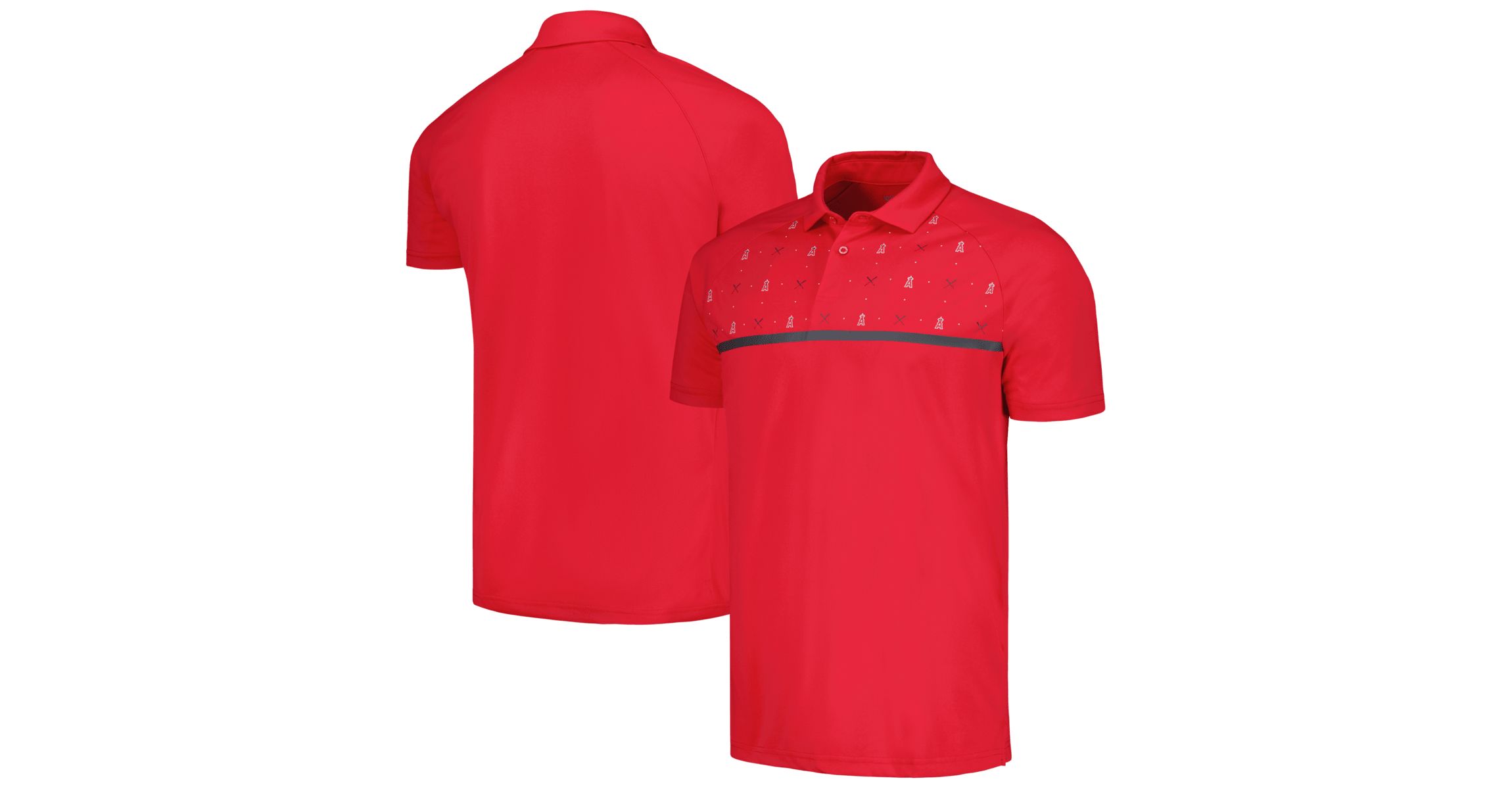 MLB Los Angeles Angels Sector Batter Up Raglan Polo