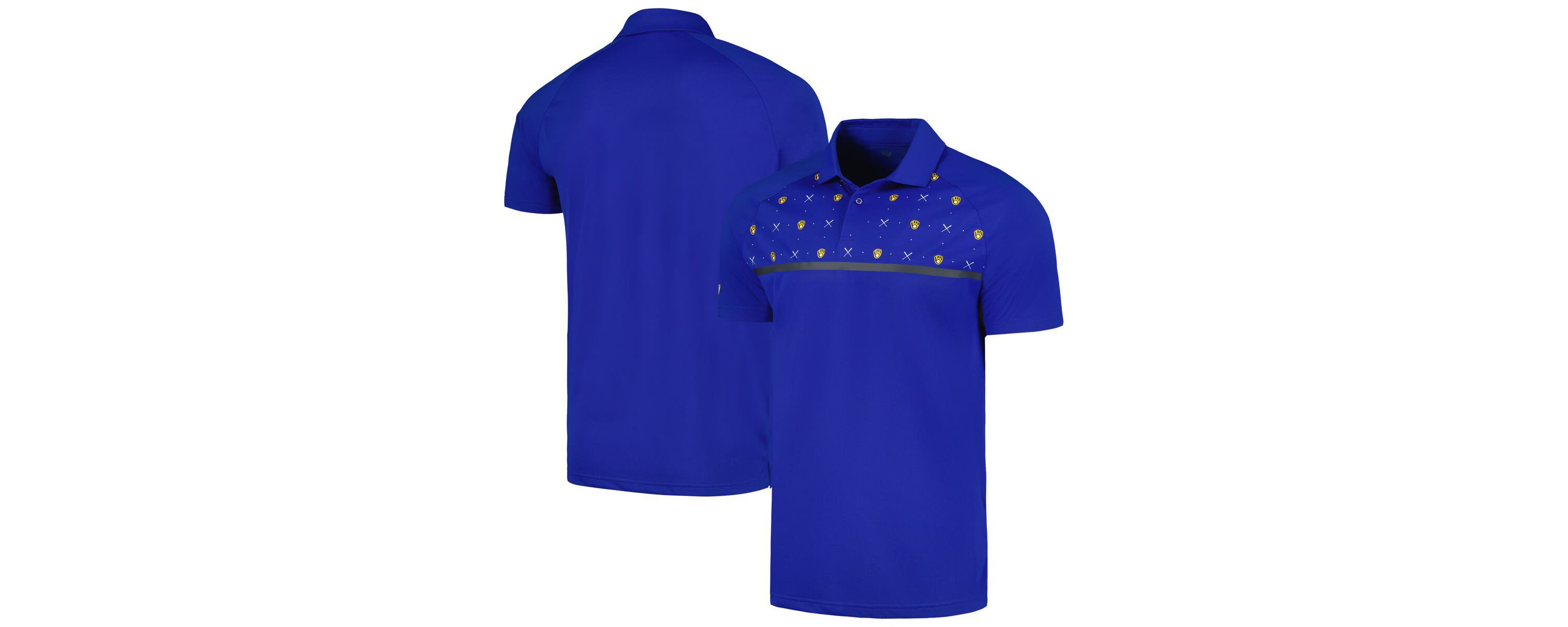 MLB Milwaukee Brewers Sector Batter Up Raglan Polo