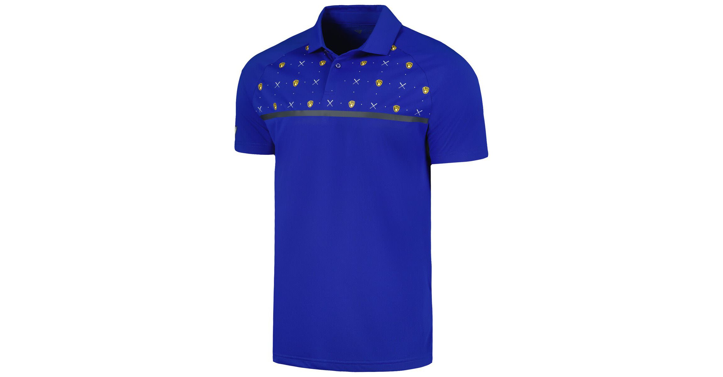 MLB Milwaukee Brewers Sector Batter Up Raglan Polo