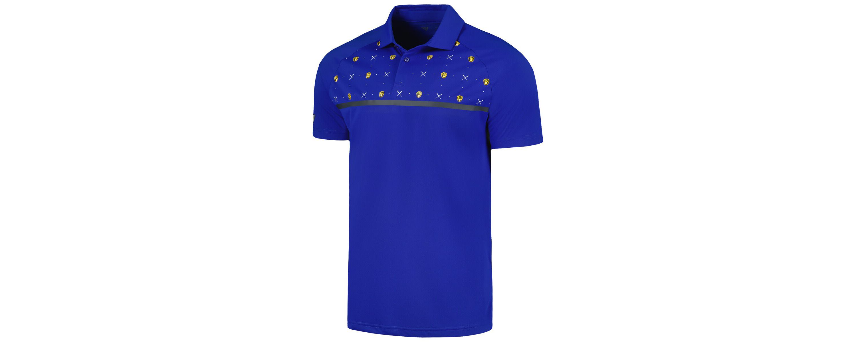 MLB Milwaukee Brewers Sector Batter Up Raglan Polo