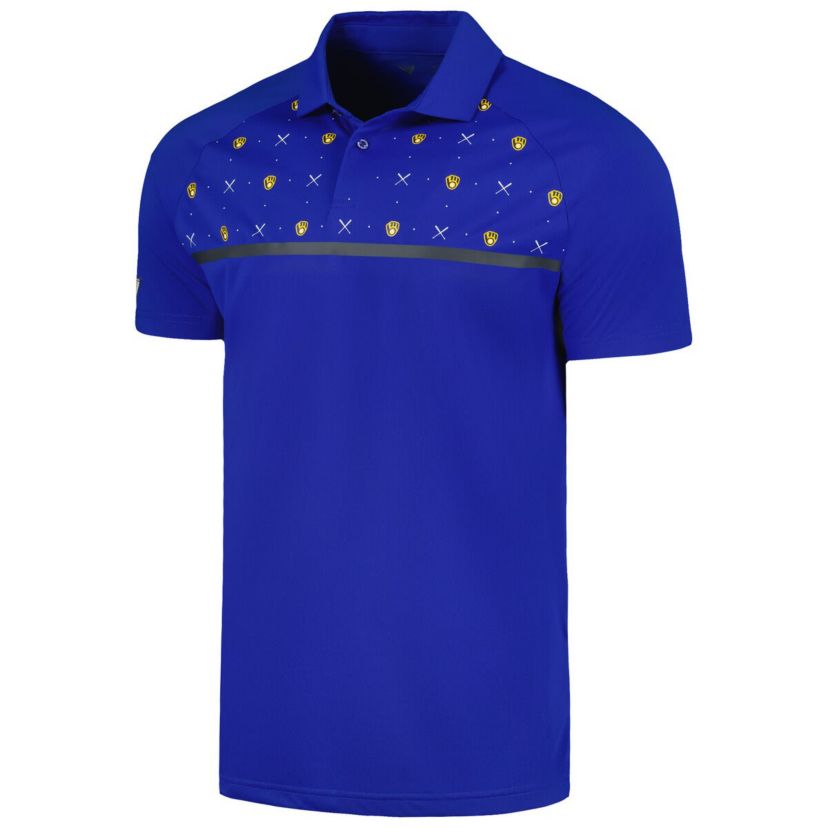 MLB Milwaukee Brewers Sector Batter Up Raglan Polo
