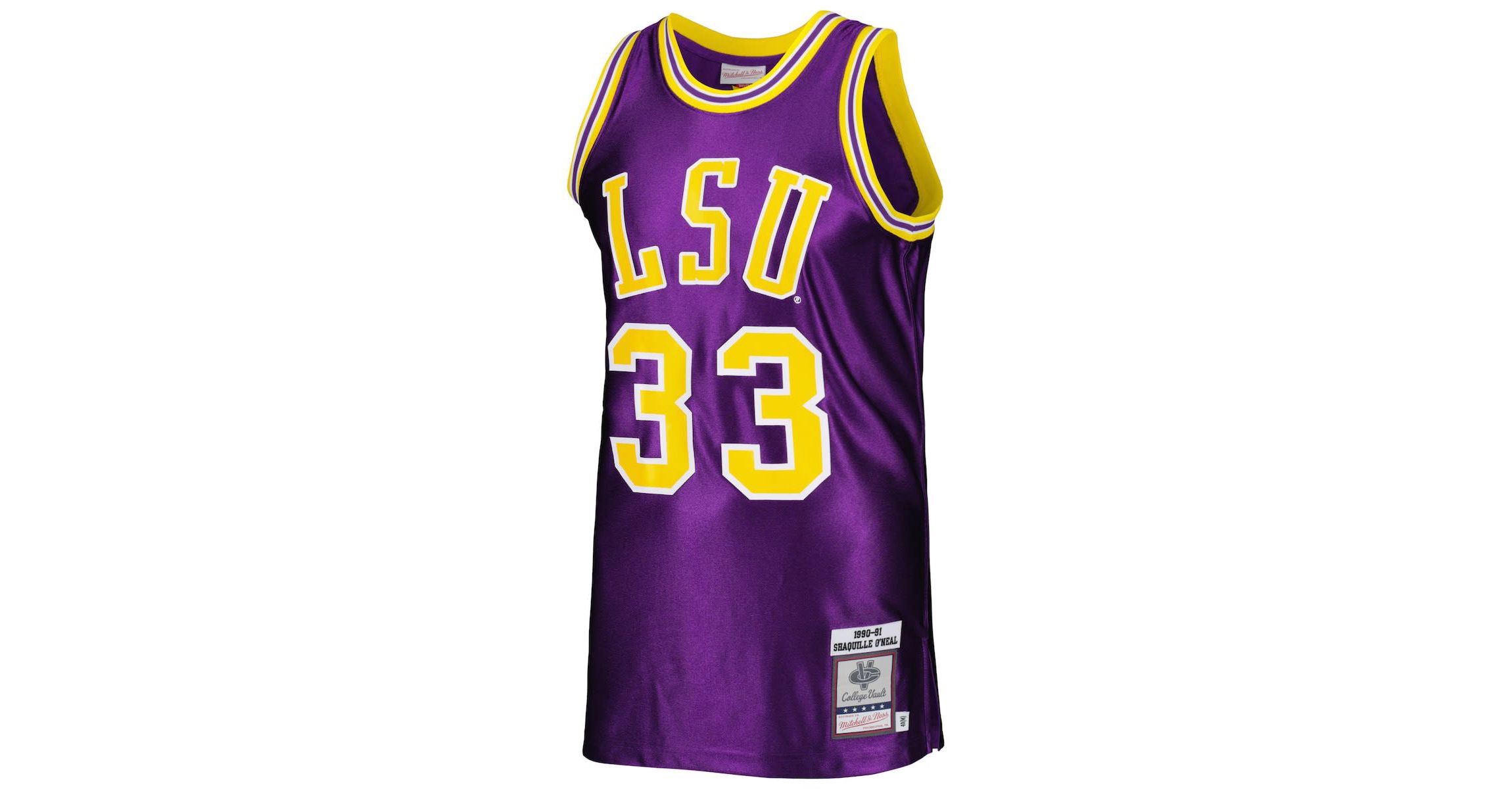 NCAA Shaquille ONeal LSU Tigers 1990/91 Authentic Jersey