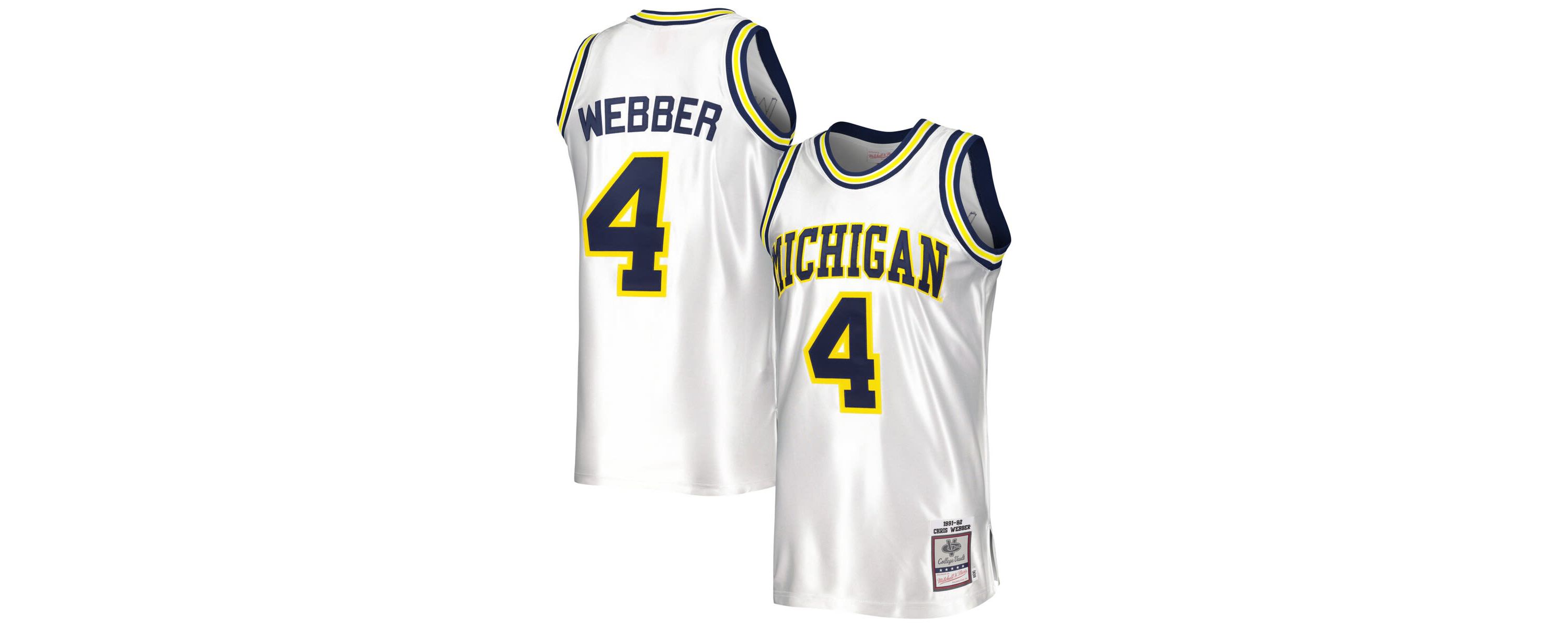 NCAA Chris Webber Michigan Wolverines 1991/92 Authentic Jersey