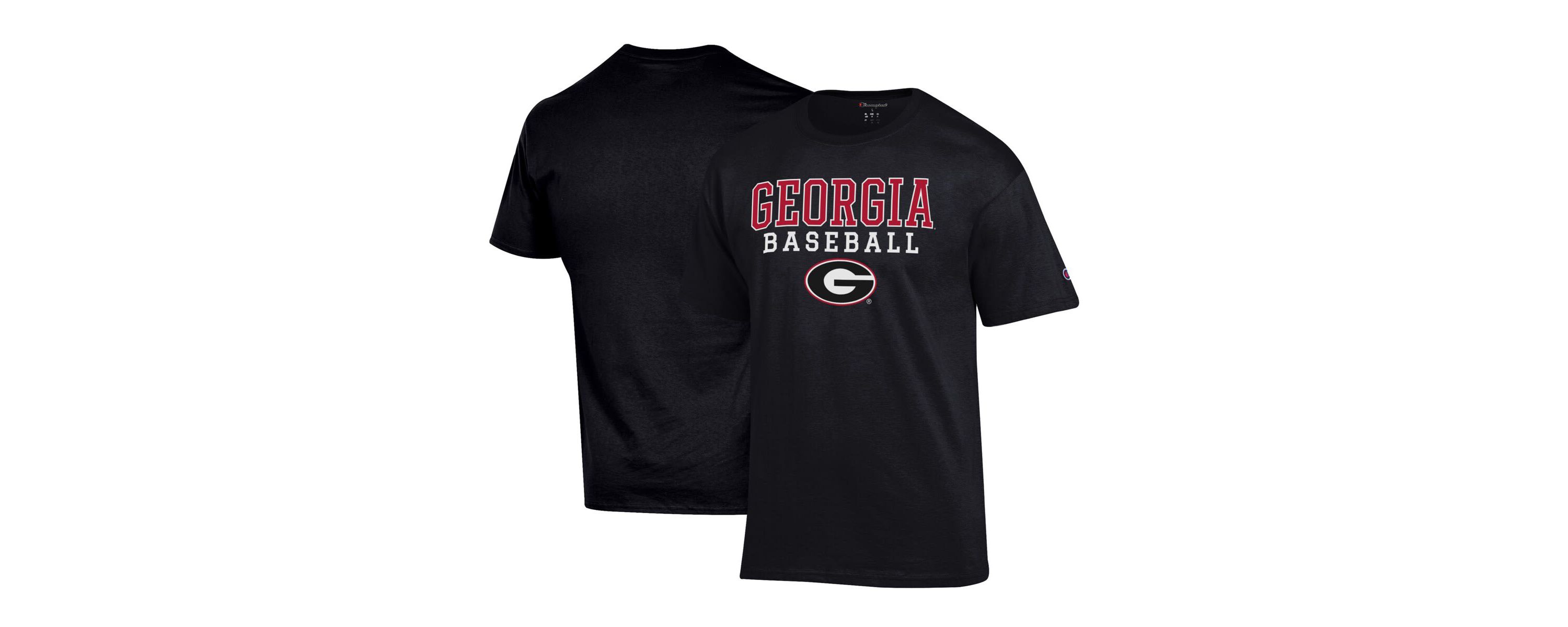 NCAA Georgia Bulldogs Stack Logo Baseball T-Shirt